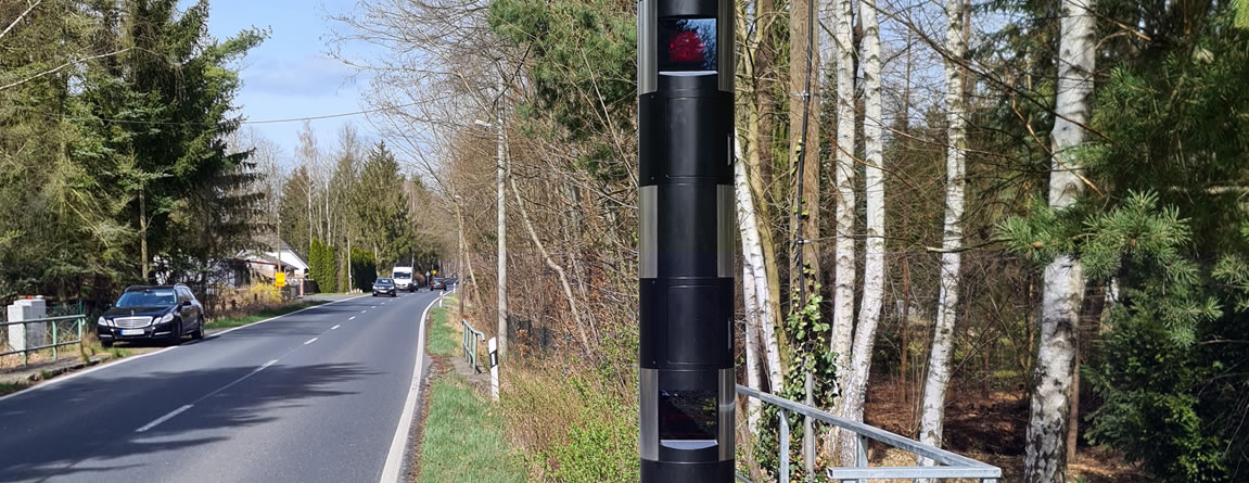 Bild: Neuer Blitzer am Auer im Landkreis Meien; Traffistar S 350
